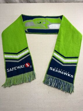 Seattle Seahawks x Safeway Knit Scarf - Lime Green & Navy